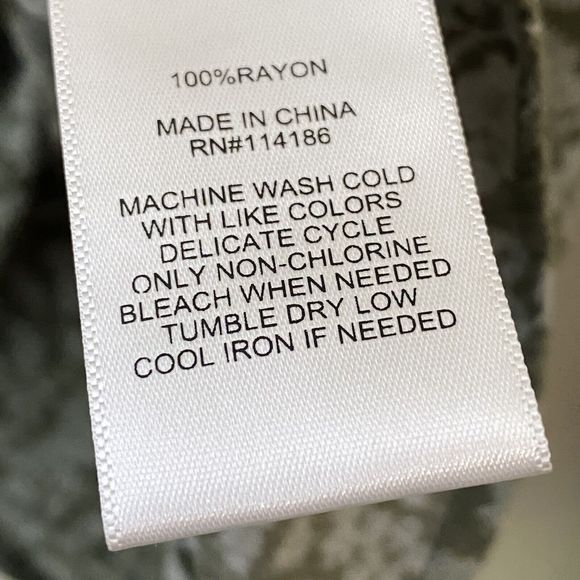 Frye and Co Blouse Top Womens Large Floral Peasant Green Popover - Picture 7 of 7